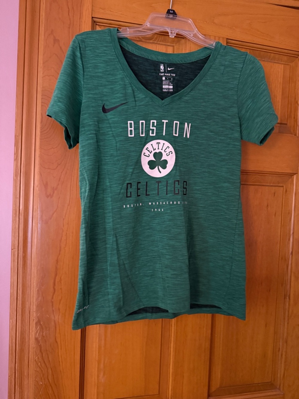 Nike Green Boston Celtics V-Neck Graphic Tee